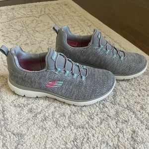 Sketchers Memory Foam no tie sneakers. Size 7.5 women. Never worn.  Brand new.